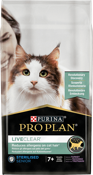 Pro Plan<sup>®</sup> LiveClear<sup>®</sup> для уменьшения аллергенов на шерсти кошек** product